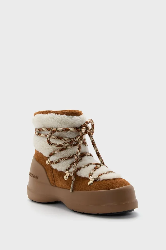 Boots for men with weak ankles -Whisky Off White Luna Shearling Boots