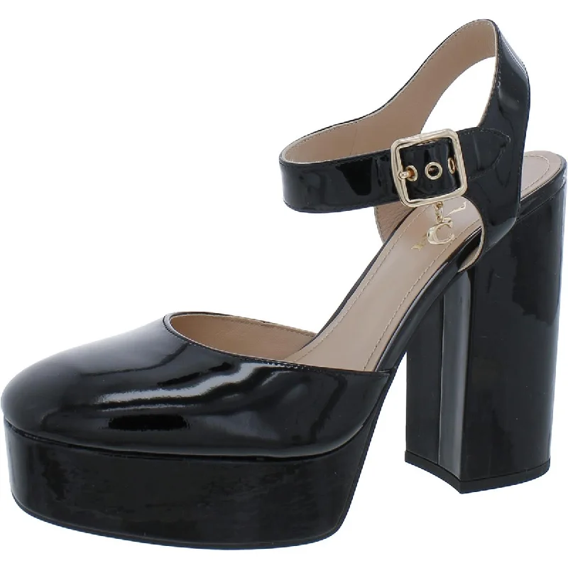 High heels with extra cushioning -Coach Womens Isabella Patent Patent Leather Platform Pumps