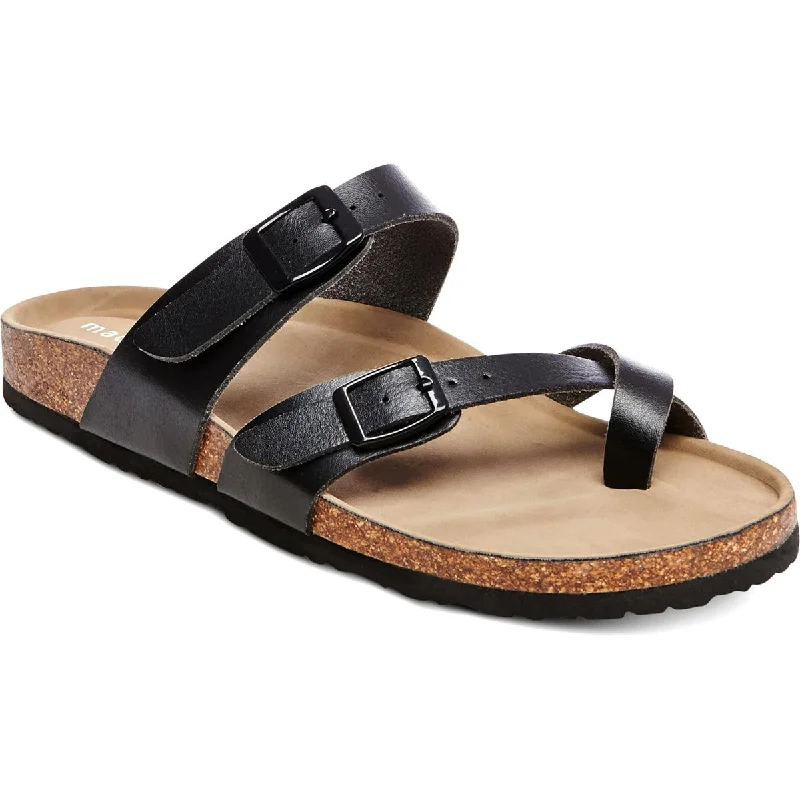 Stylish sandals for sunny beach strolls-Madden Girl Womens Bryceee Buckle Padded Insole Slide Sandals