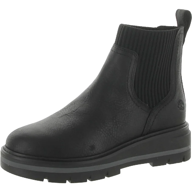 Boots for wet camping trips -Timberland Womens Cervina Valley Leather Pull On Chelsea Boots