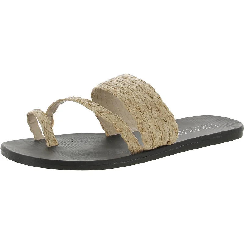 Breathable sandals for light shore nights-Journee Collection Womens Flat Slip On Slide Sandals