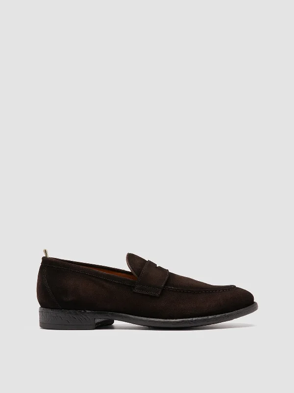 Soft loafers for warm steps-EMORY 024 - Brown Suede Loafers