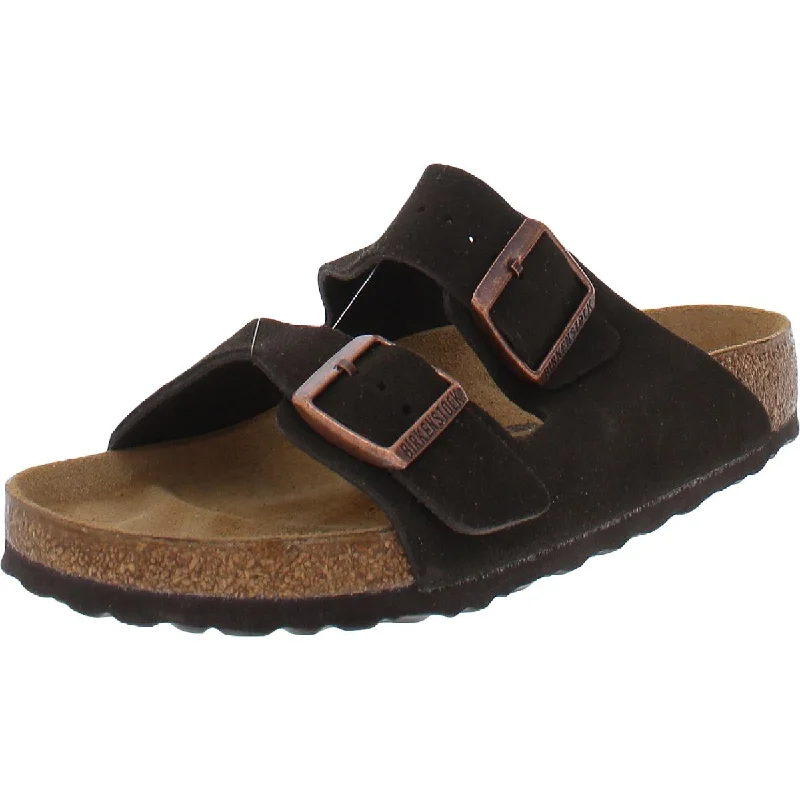 Premium sandals for luxury shore trips-Birkenstock Womens Arizona Bs Leather Slides Flatform Sandals