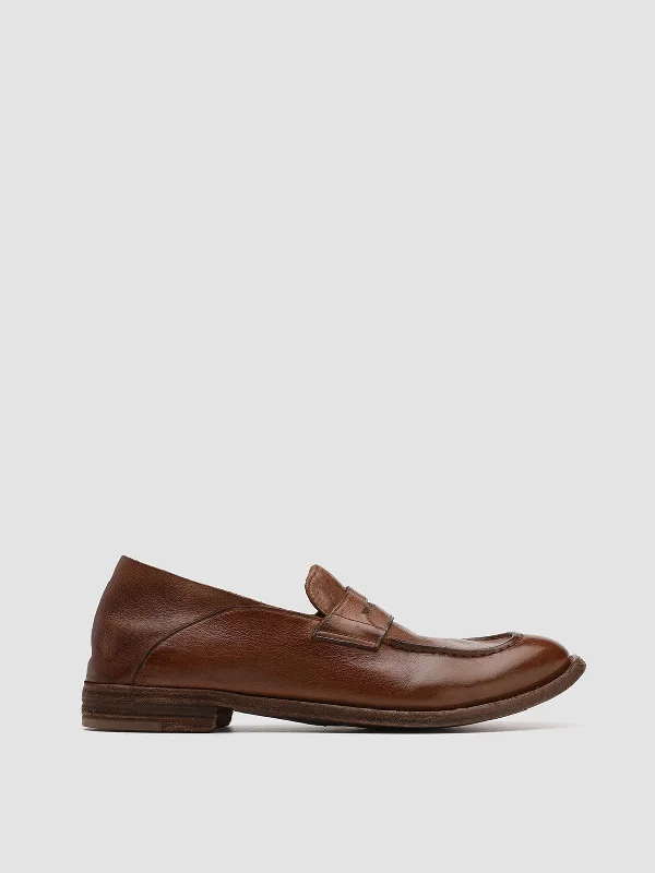 Lightweight loafers for hot steps-LEXIKON 516 - Brown Leather Loafers