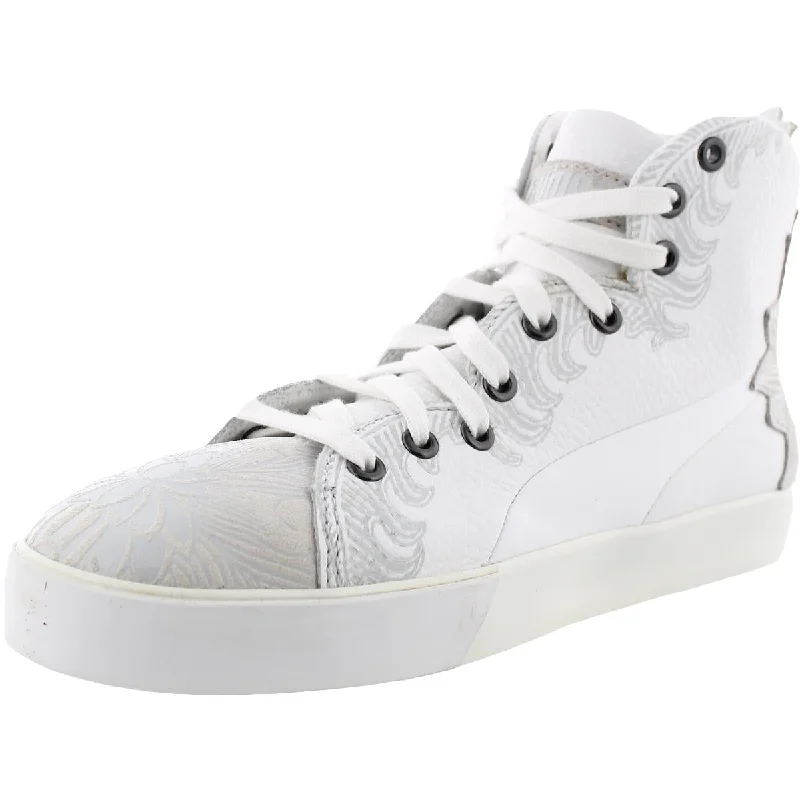 Soft athletic shoes for warm runs-Puma Womens Rudolph Dassler Leather Lifestyle High-Top Sneakers