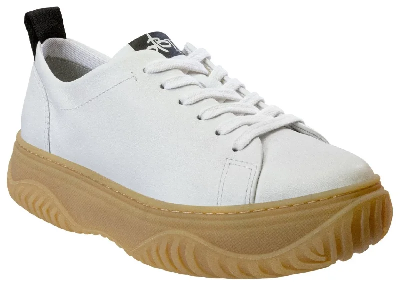 Breathable athletic shoes for cool jogs-OTBT: PANGEA in WHITE Court Sneakers