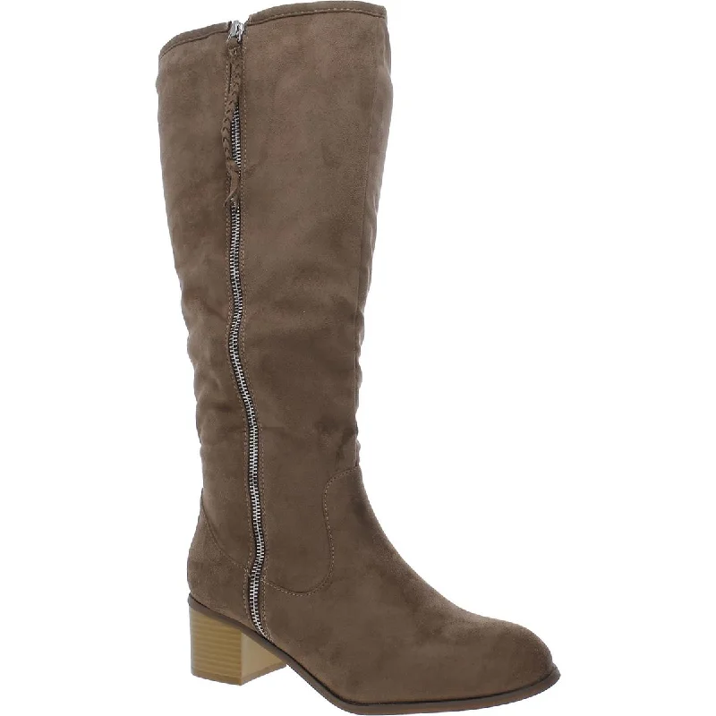 Boots for outdoor frost strolls -Journee Collection Womens Faux Suede Faux Fur Lined Knee-High Boots