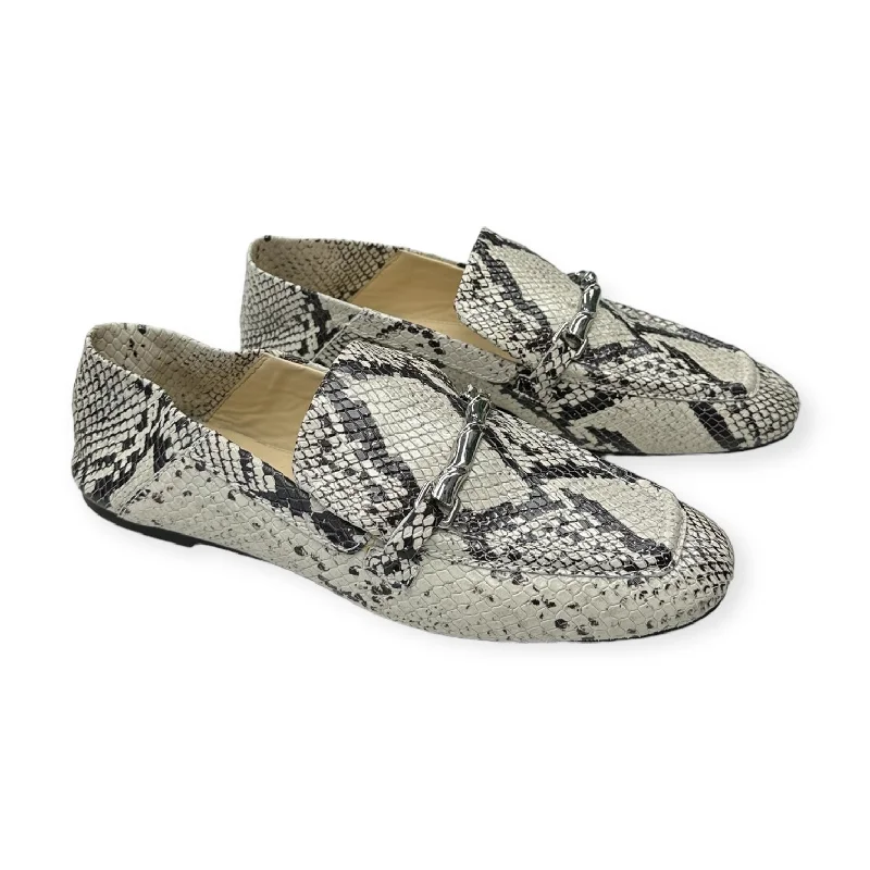 Flats for indoor day vibes -Snakeskin Print Shoes Flats Vince Camuto, Size 8