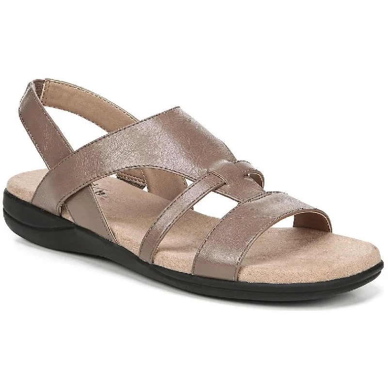 Cushioned sandals for gentle beach steps-LifeStride Womens Ezriel Slingback Comfy T-Strap Sandals