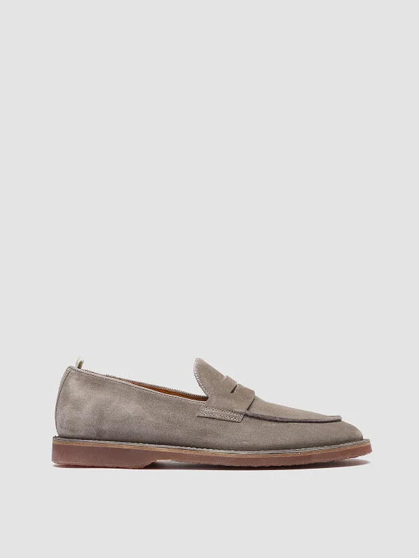 Fashionable loafers for evening steps-KENT 008 - Taupe Suede Loafers