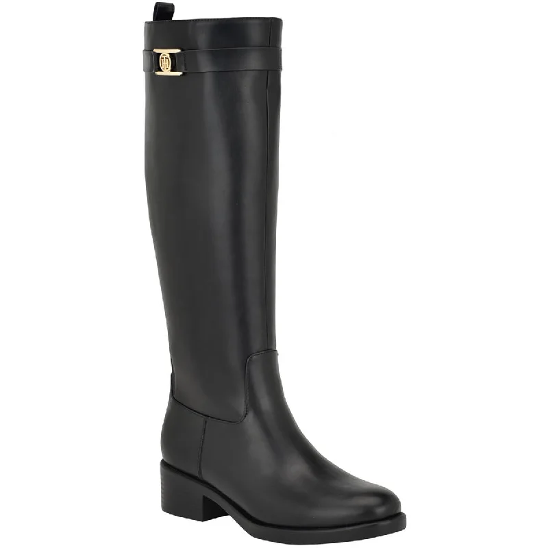 Boots for casual frost lunches -Tommy Hilfiger Womens Iviann Faux Leather Tall Knee-High Boots