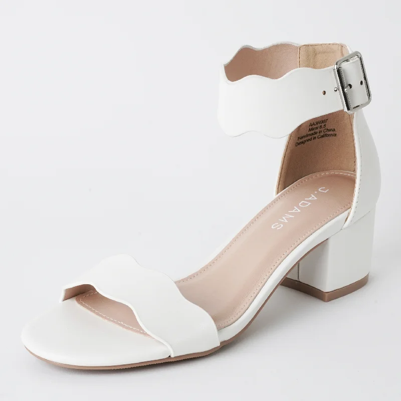 Comfortable sandals for hot beach evenings-Mimi | White