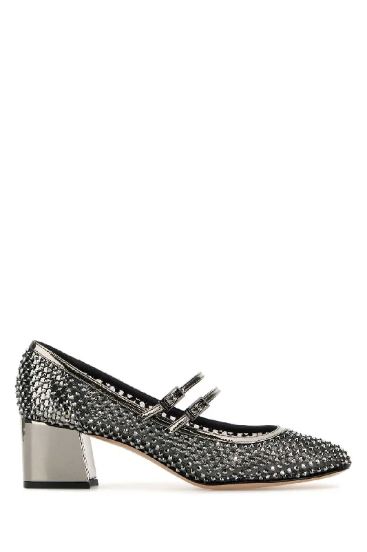 High heels for arch relief -LE SILLA Embellished Mesh Gilda Pumps - 5.5 cm Heel Height