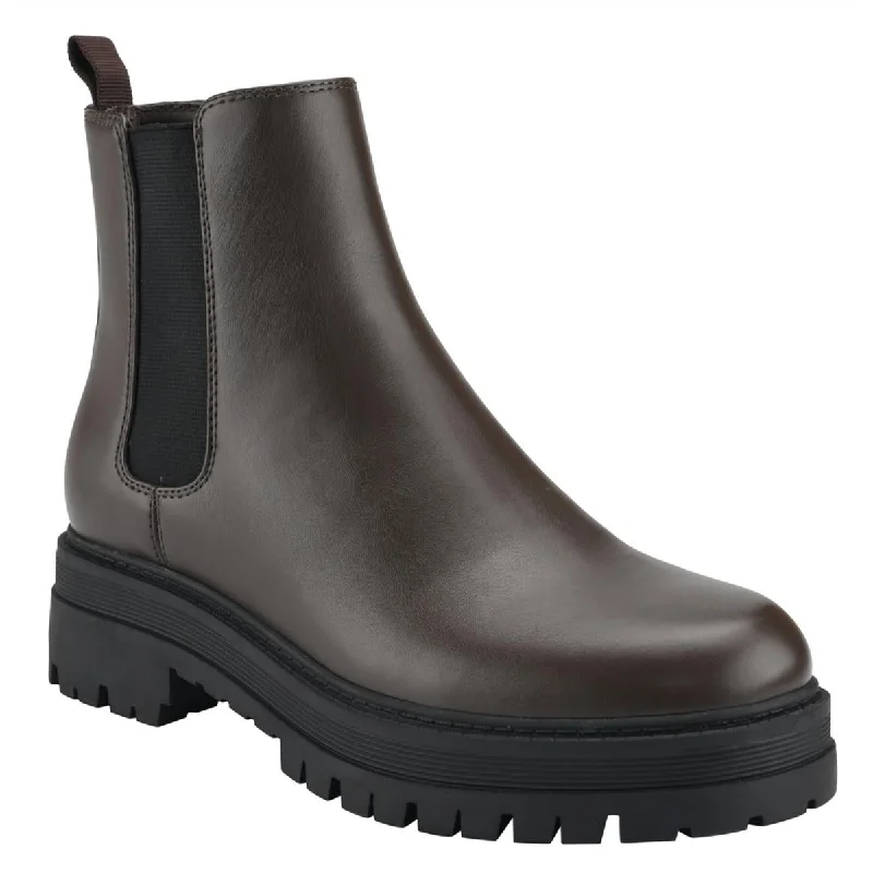 Boots for urban snow days -Marc Fisher Womens Pietro Faux Leather Slip-On Chelsea Boots