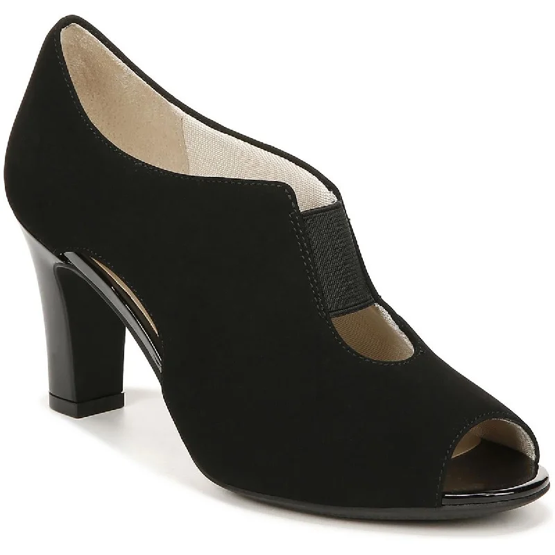 High heels with breezy top -LifeStride Womens Carla Open Toe Pumps