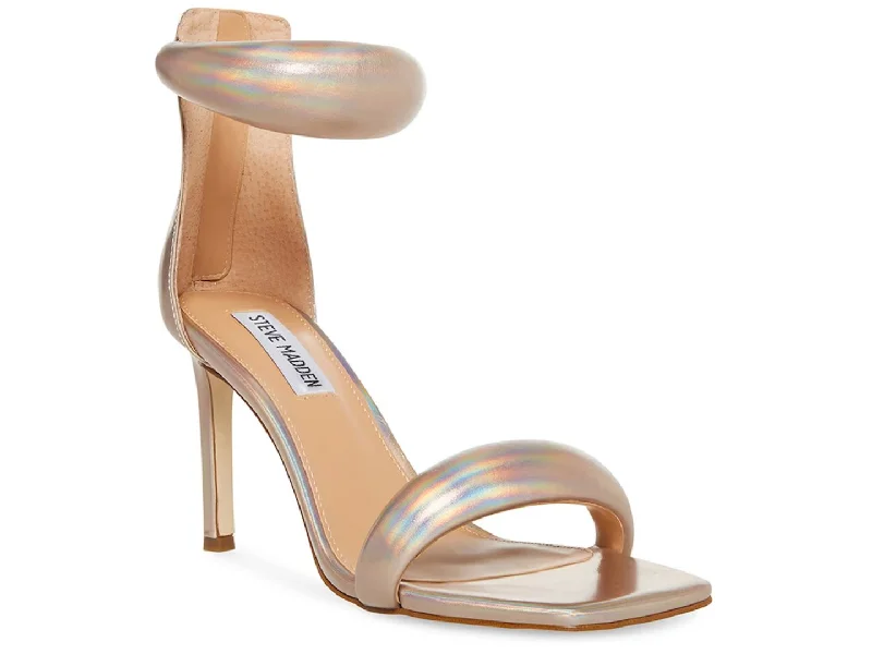 High heels with shiny leather -Steve Madden: Partay in Platinum