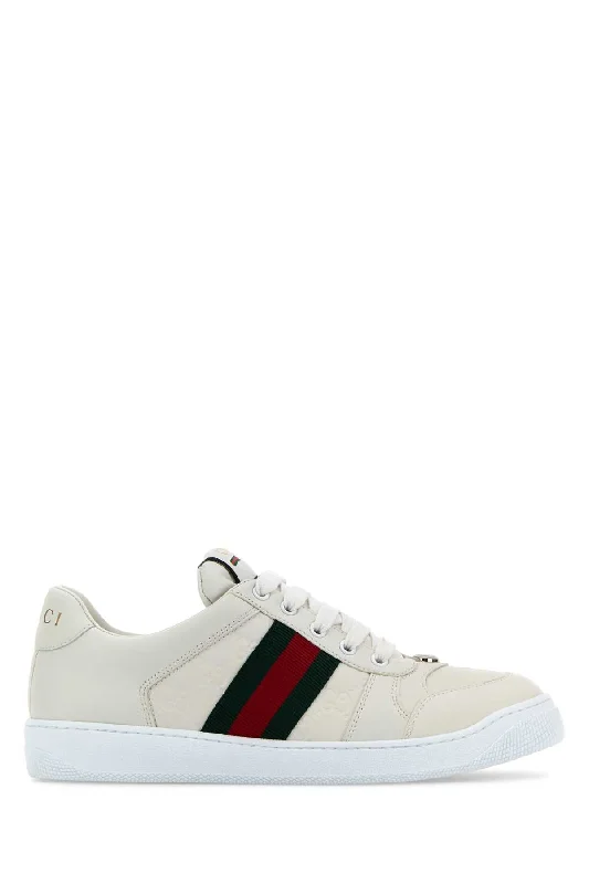 Premium athletic shoes for race jogs-GUCCI Leather Screener Sneaker for Women