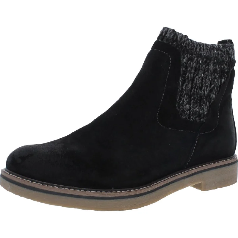 Boots with trendy footbed mixes -Comfortiva Womens Rawnie Suede Round Toe Chelsea Boots