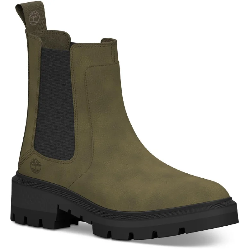 Boots with breathable sole beds -Timberland Womens Cortina Valley Leather Lug Sole Chelsea Boots