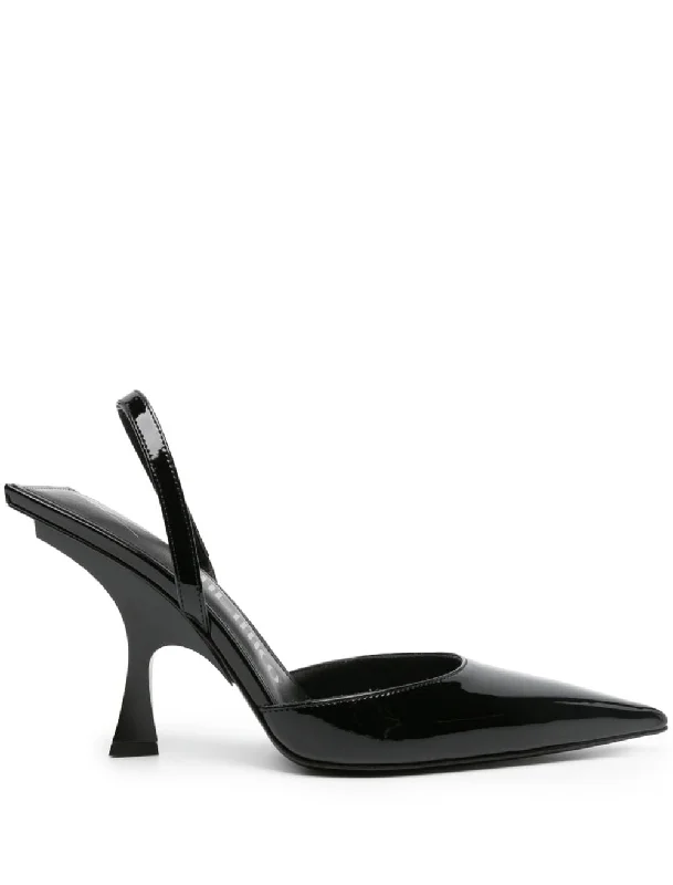 High heels with firm support -THE ATTICO Ester Slingback Pumps with Sculpted Heel