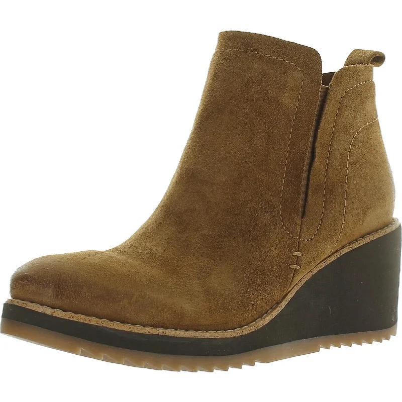 Boots with chic pattern details -Sofft Womens Emeree Suede Pull On Chelsea Boots