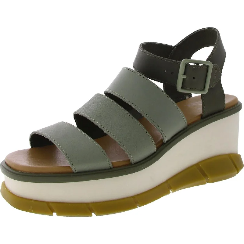 Trendy sandals for beach party nights-Sorel Womens Joanie lll Leather Peep Toe Wedge Sandals