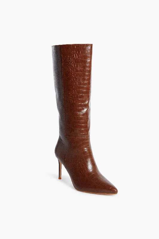 Boots with smooth sleek lines -Brown Alina Boots