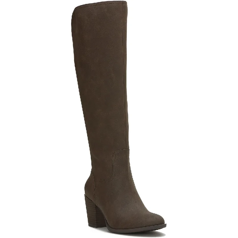 Boots for fast-paced outdoor days -Lucky Brand Womens Balissa Tall Block Heel Knee-High Boots