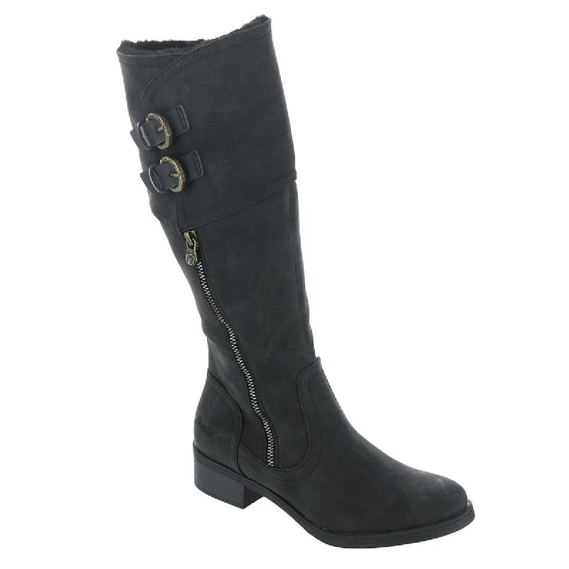 Boots for short winter escapes -Blowfish Womens Voss SHR Faux Leather Tall Knee-High Boots