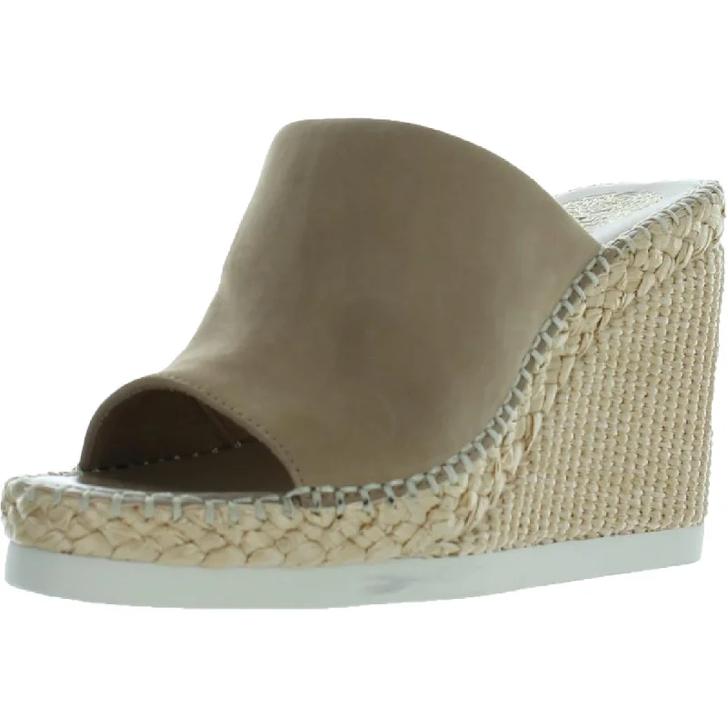 Trendy sandals for summer coastal nights-Vince Camuto Womens Brissia Open Toe Slip On Wedge Sandals