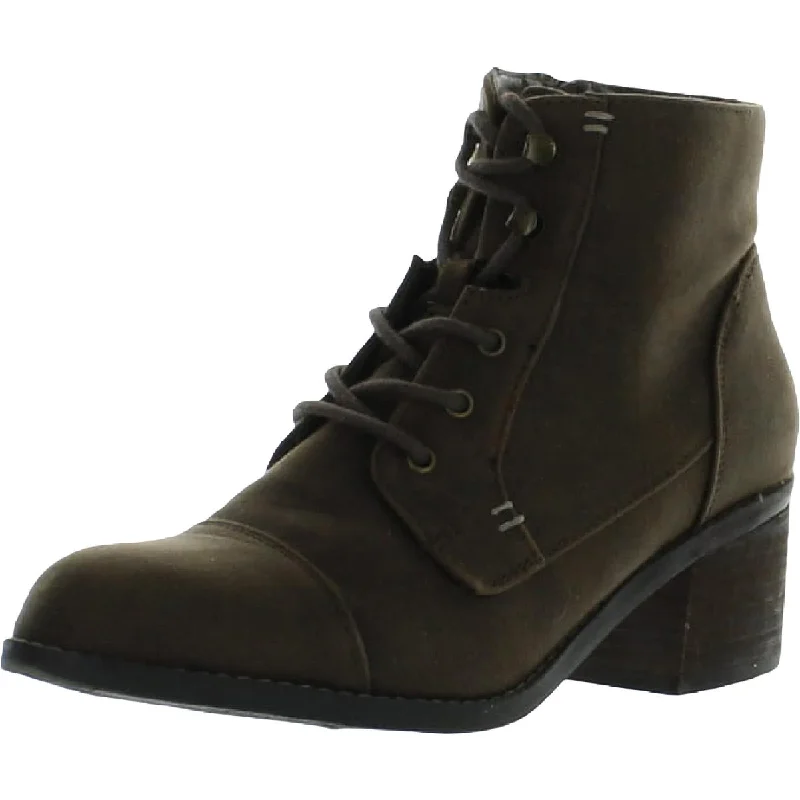 Boots with intricate lace-up designs -Bella Vita Womens Sarina Faux Suede Ankle Combat & Lace-up Boots