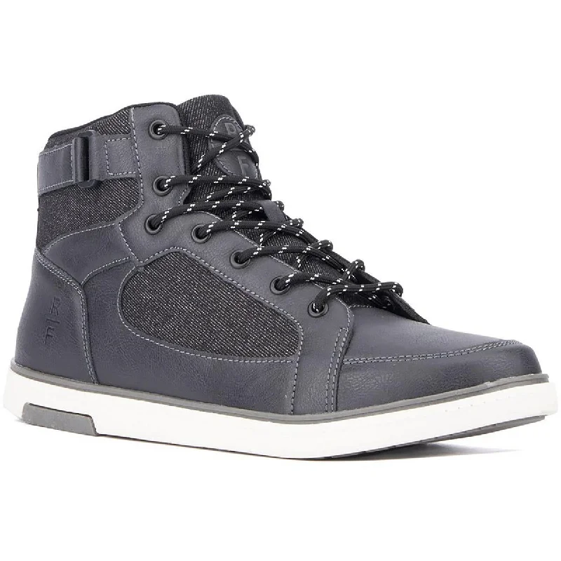 Lightweight athletic shoes for quick paces-Reserved Footwear Mens Austin Faux Leather Lifestyle High-Top Sneakers