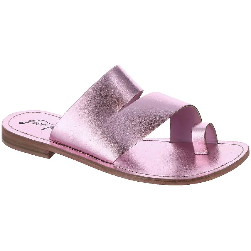 Fashionable sandals for warm shore vibes-Free People Womens Abilene Leather Slide Sandals