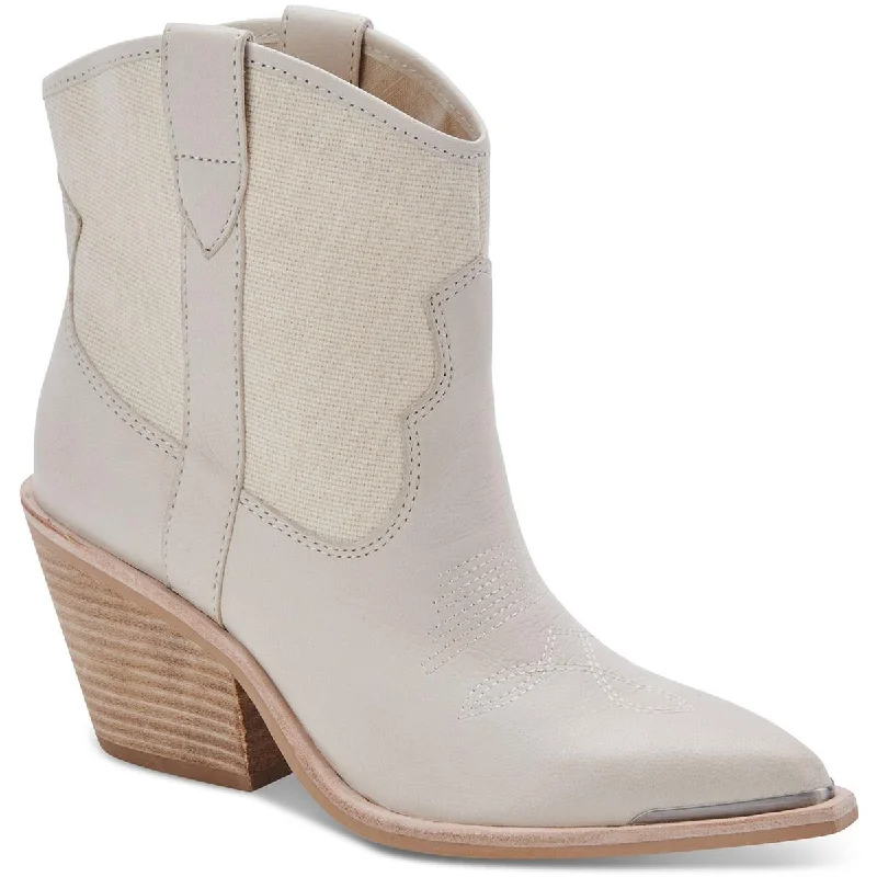 Boots with ornate footbed designs -Dolce Vita Womens Nashe Two Tone Cowboy, Western Boots