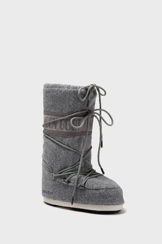 Boots for urban winter commutes -Grey Icon Felt Boots