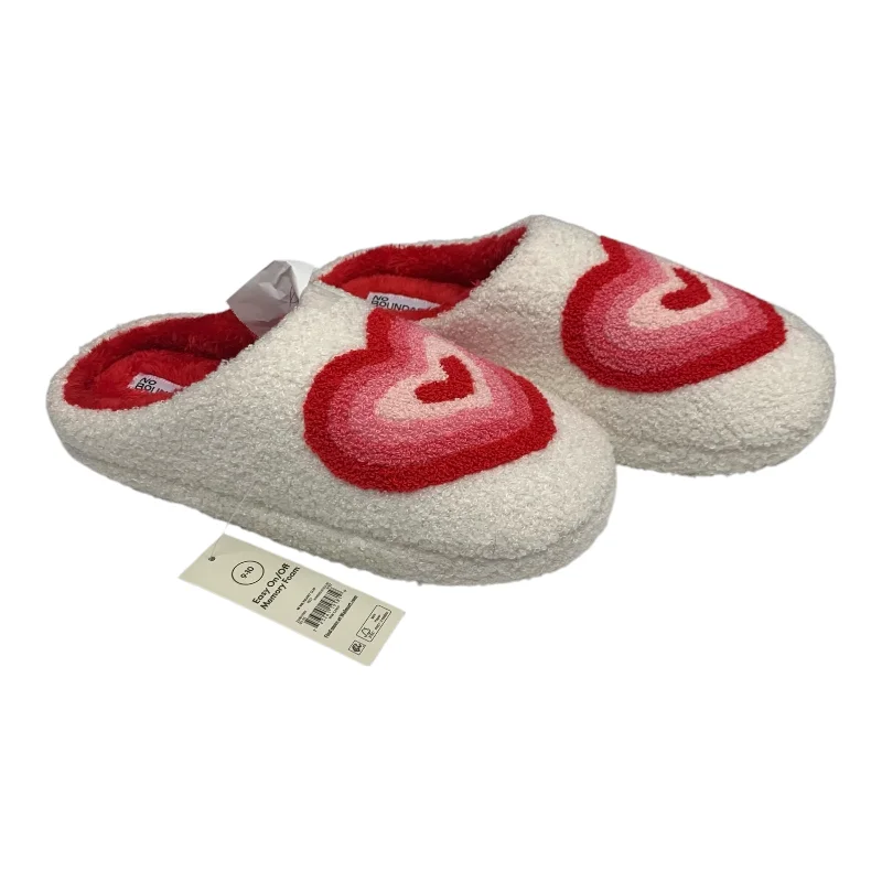 Lavish slippers for milestone gifts -Slippers By No Boundaries In Red & White