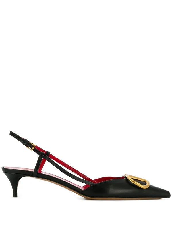 High heels for teens trendy vibes -VALENTINO GARAVANI Signature Leather Pumps 40mm Slingbacks