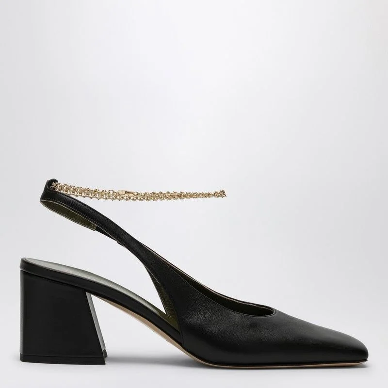 Affordable high heels for resale -MARIA LUCA Ilaria Slingback Pumps with Chain Ankle Strap