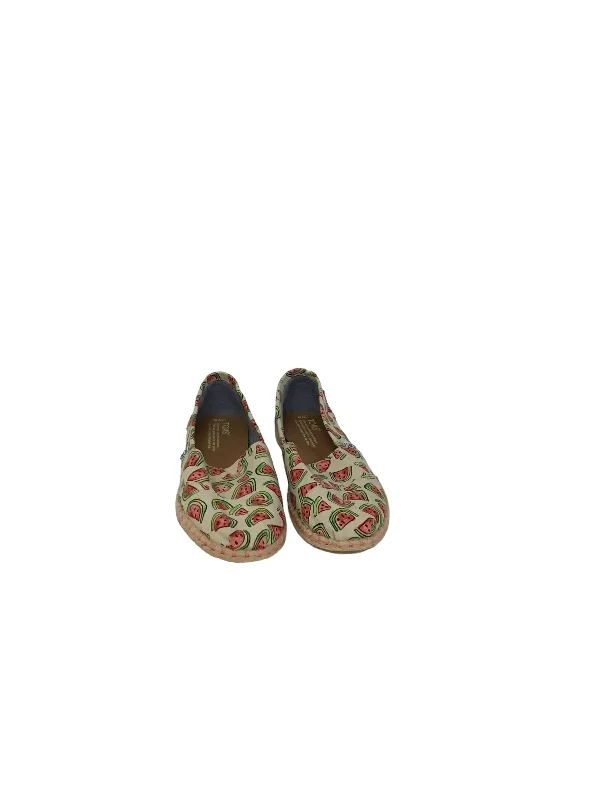 Flats with subtle reflective trim -Shoes Flats By Toms In Multi-colored, Size: 8