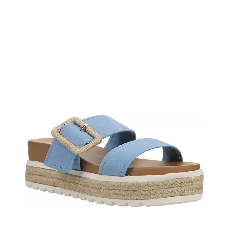 Durable sandals for sandy coastal hikes-Women's Shoes MIA KENZY Platform Espadrille Slide Sandals MH1916 LIGHT BLUE