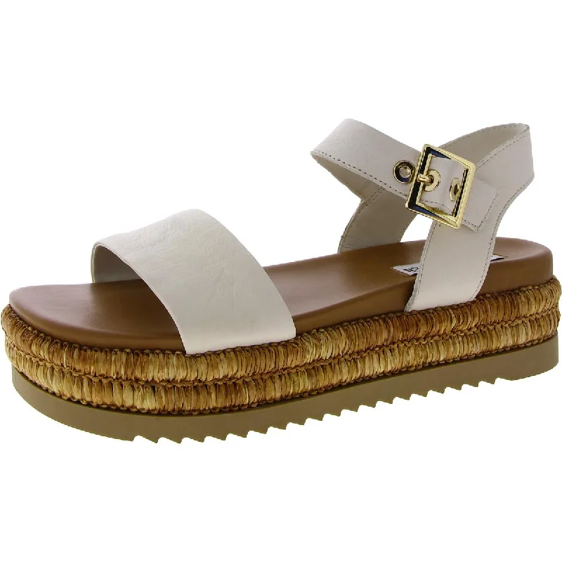 Premium sandals for luxury beach strolls-Steve Madden Womens Malden Leather Espadrille Flatform Sandals