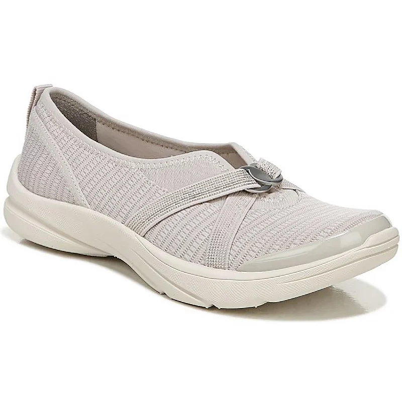 Durable athletic shoes for rugged runs-Bzees Womens Lana Metallic Comfy Slip-On Sneakers