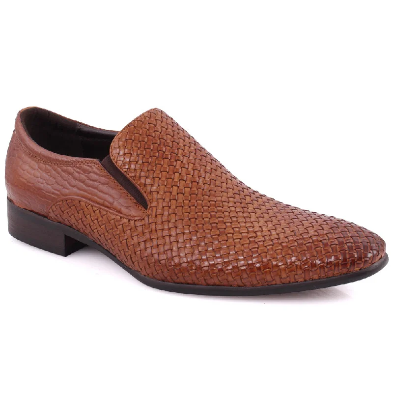 Best loafers for urban trips-Mens “DARCY” Textured Detailing Evening Loafers