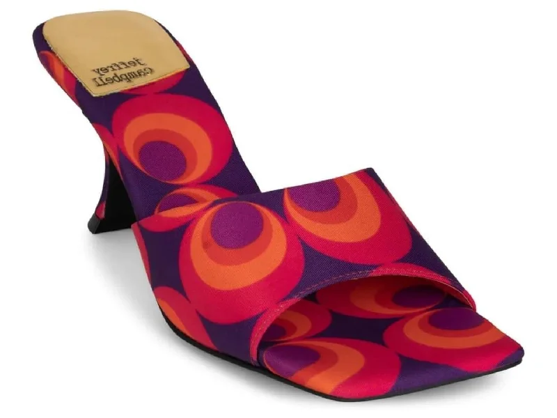 High heels with deep cushion -Jeffrey Campbell: Mr Big Red & Blue Multi