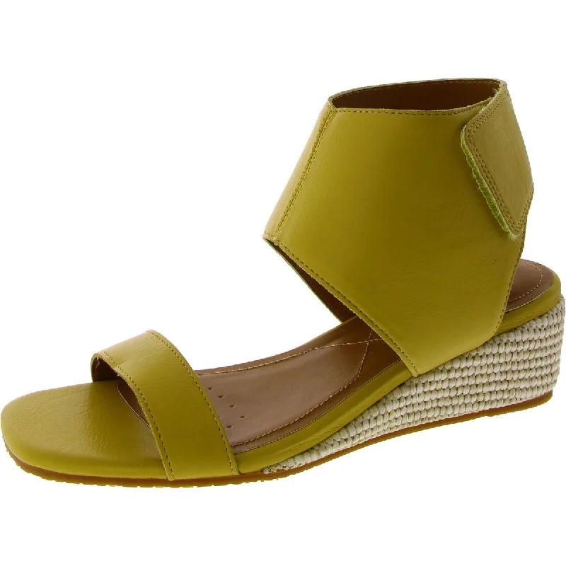 Stylish sandals for sunny shore hikes-NYDJ Womens COSTA Faux Leather Open Toe Wedge Sandals