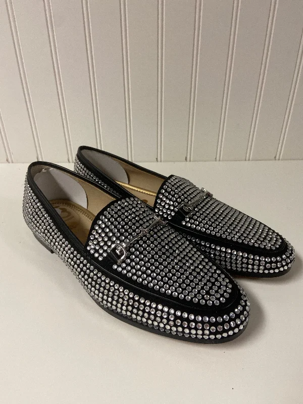 Flats with flexible sole support -Shoes Flats By Sam Edelman In Black & Silver, Size: 8