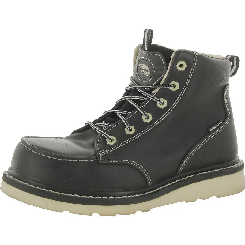 Boots with sleek footbed lines -Avenger Womens Leather Carbon Fiber Toe Work & Safety Boots