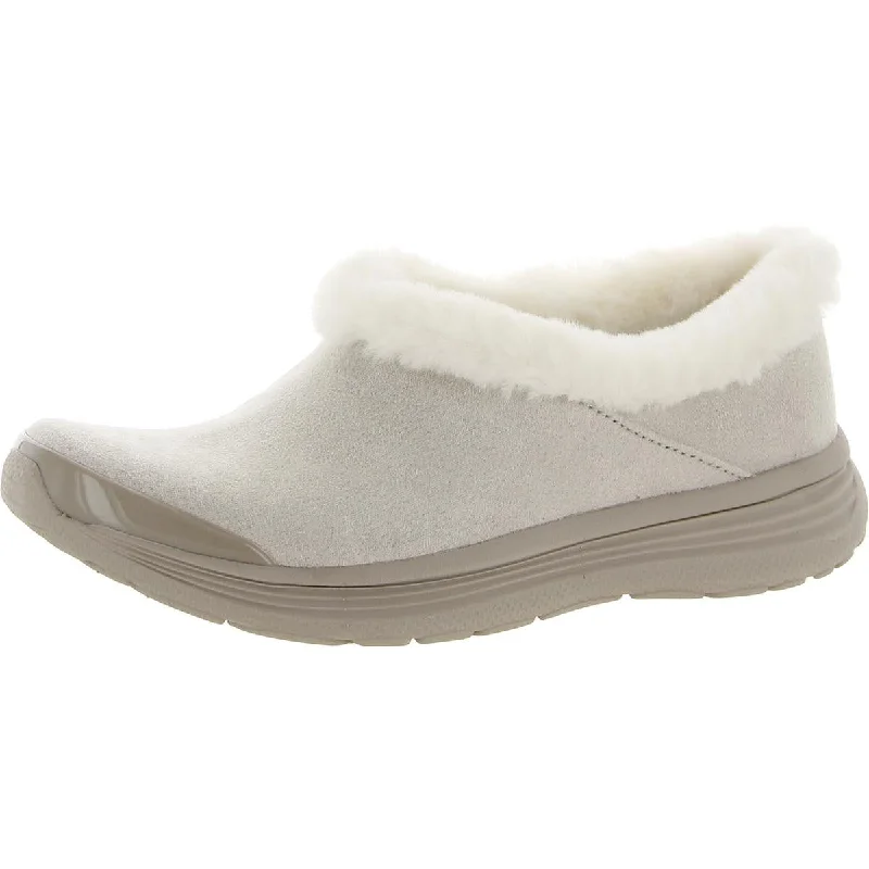 Cushioned athletic shoes for knee runs-Bzees Womens Snicker Faux Fur Warm Slip-On Sneakers