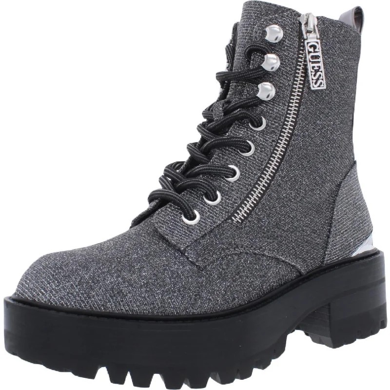 Boots for relaxed snow dinners -Guess Womens Fearne 2 Combat & Lace-up Boots