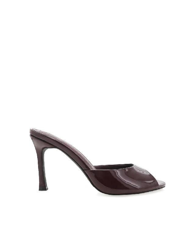 High heels with thick soles -ARNI - WINE PATENT